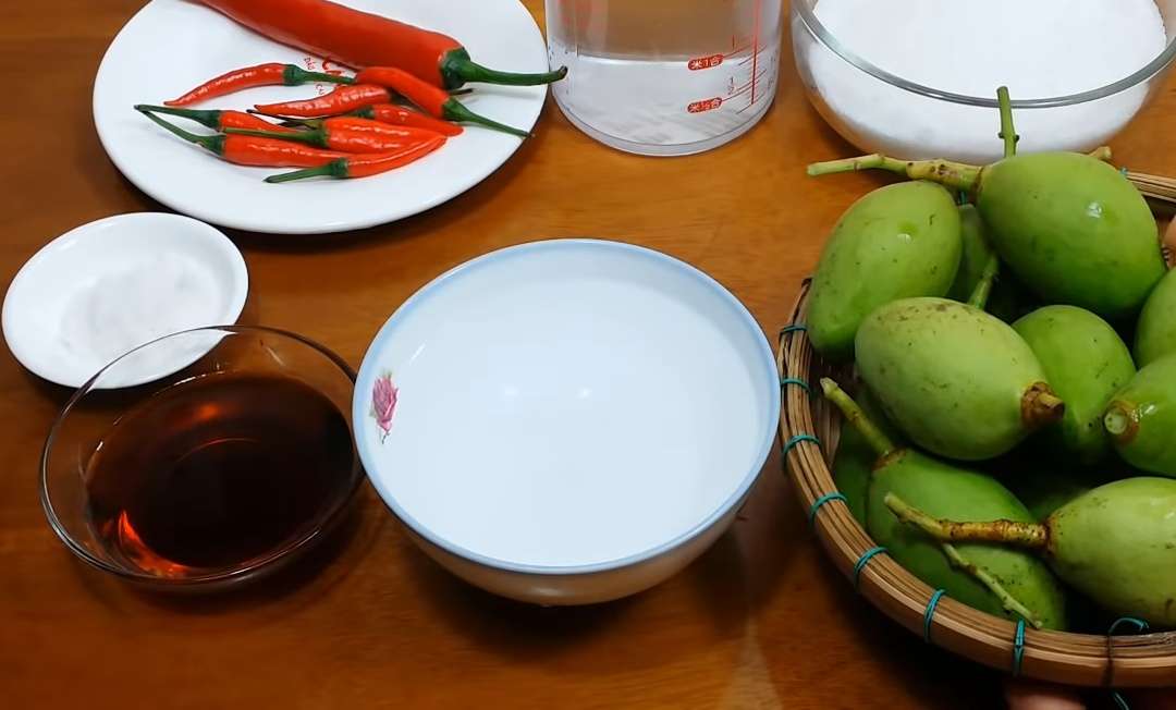 Nguyên liệu muối xoài bao tử