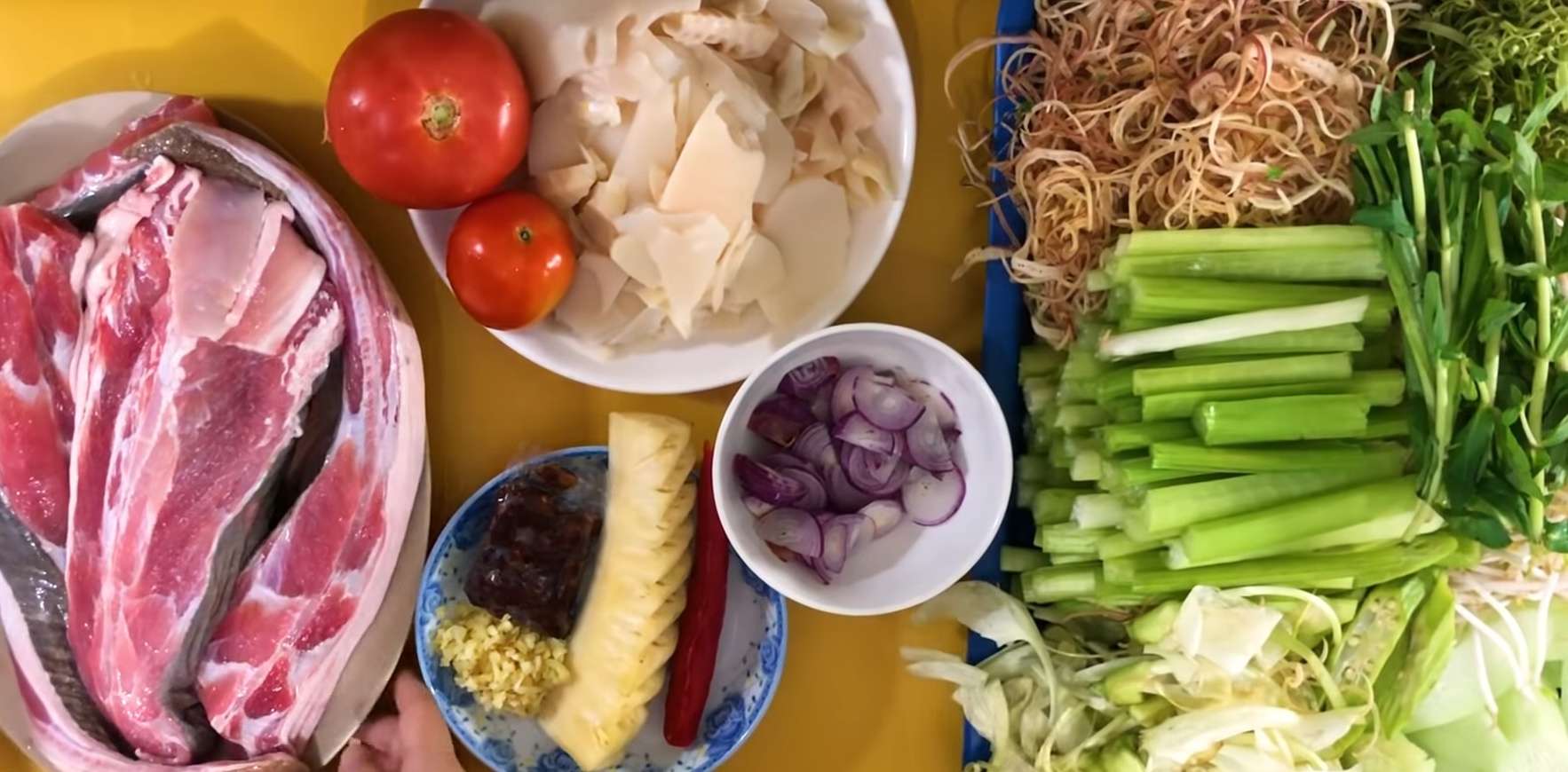 Nguyên liệu nấu lẩu cá đuối