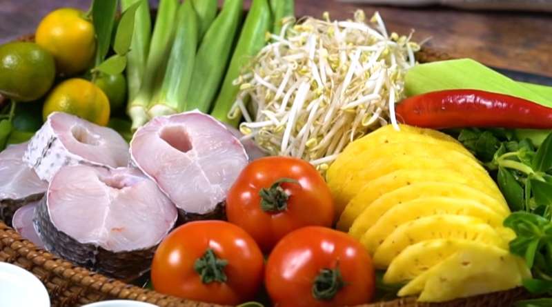Nguyên liệu nấu canh chua cá lóc