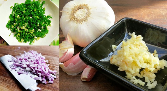 Các nguyên liệu sơ chế sạch