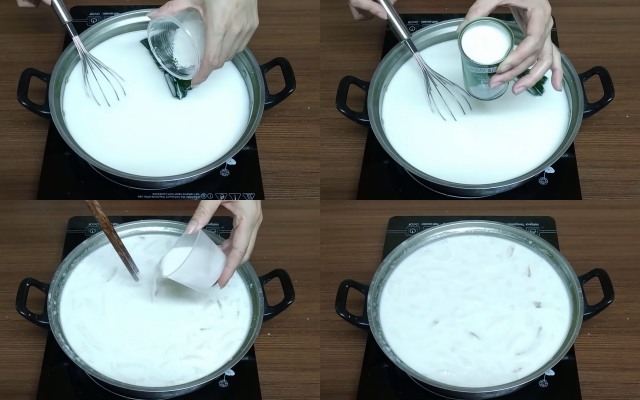 Nấu nước cốt dừa