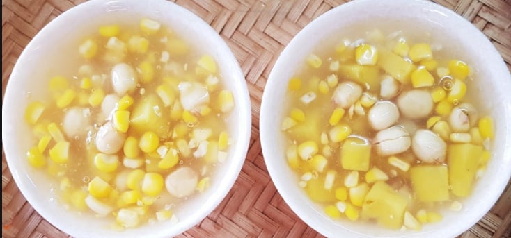 Chén chè bắp hạt sen