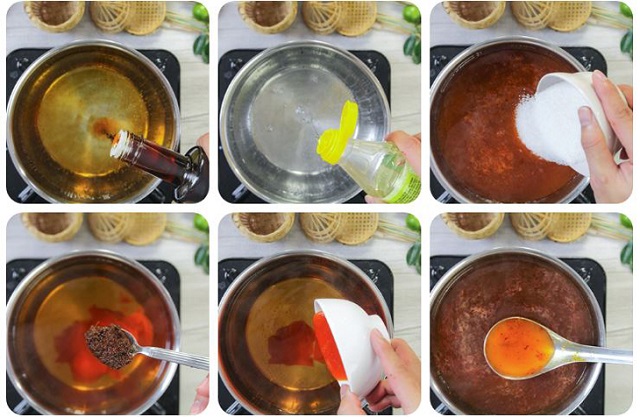 Chế biến hỗn hợp nước ngâm chân gà sả tắc