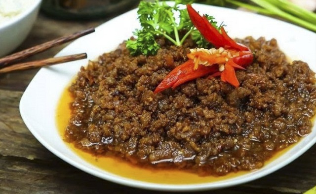 làm món mắm tép chưng thịt ngon