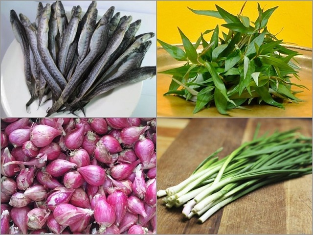 Nguyên liệu làm món cá kèo kho rau răm