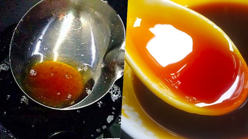 Thắng nước đường hoặc chiên sơ chả lụa để khi kho nhìn hấp dẫn hơn